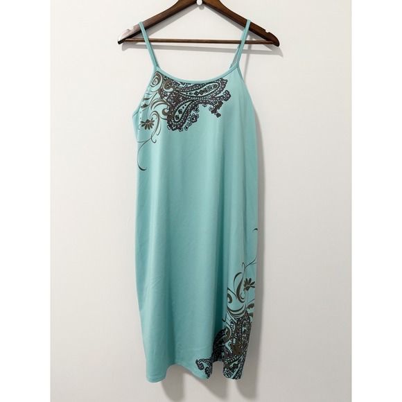 Athleta Other - Athleta Shorebreak Swim Dress Womens XL Paisley Adjustable Strap Built-in Bra